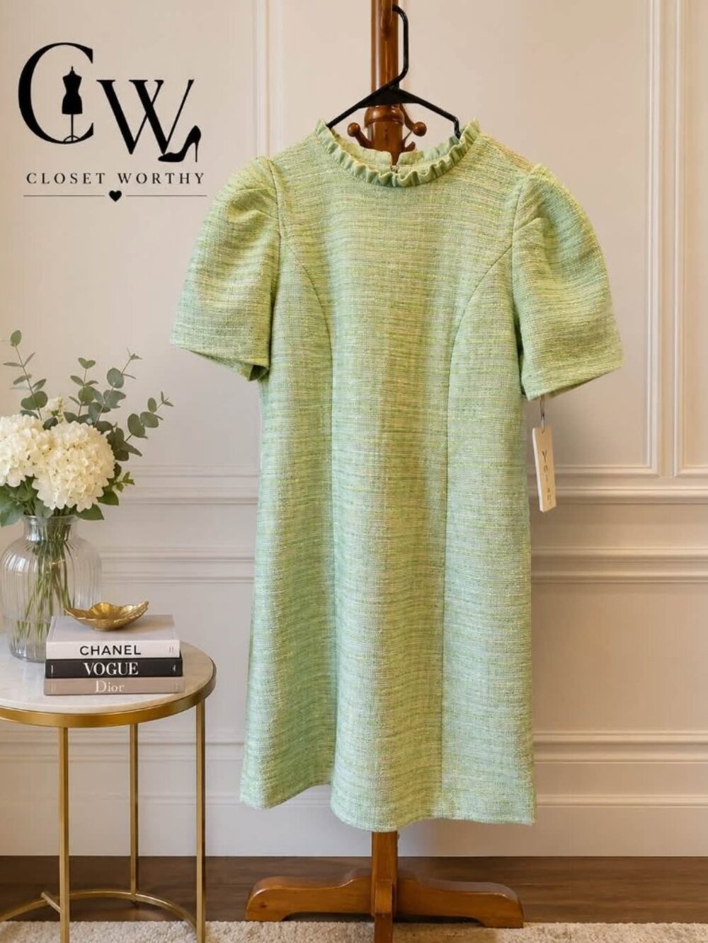 Nanette Lepore Mint Bouclé Shift Dress | Size 14 | NWT